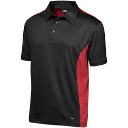 Mens Glendower Golf Shirt Black-Red